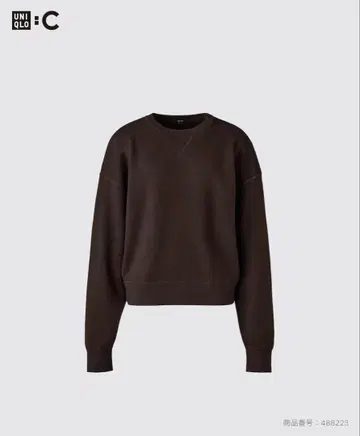 이번 시즌 완판템! UNIQLO 스무스 코튼 크루넥 스웨터 브라운 S