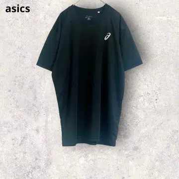 아식스 반팔 T셔츠 L 블랙 속건성 심플 무지 운동복