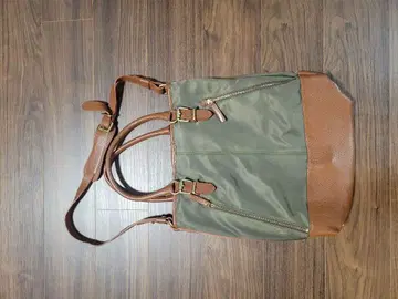 F.CLIO 토트백 이탈리아제 나일론 가죽 콤비