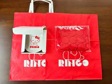 Hello Kitty RINGO 콜라보 미니 플레이트 & 퀼팅 파우치