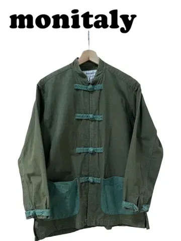 monitaly x BEAMS 차이나 자켓 카키 밀리터리