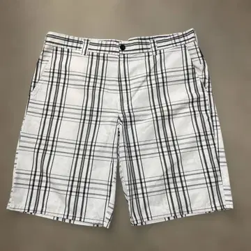 디키즈 체크 와이드 하프 팬츠