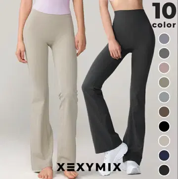 [ 미사용 새상품 ] XEXYMIX 플레어 레깅스 블랙 S