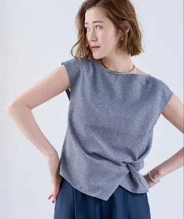 ur's (유어즈) 샤베트 린넨 라이크 허리 조임 블라우스