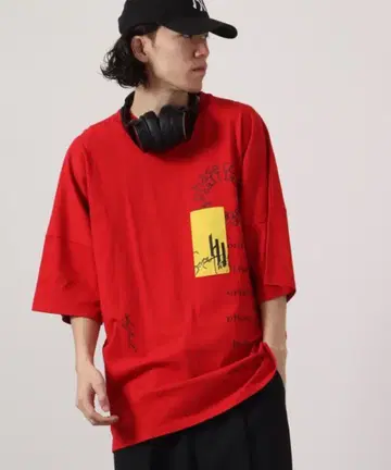 REFLEM T셔츠 레드 빅 실루엣
