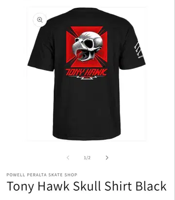 Tony Hawk 토니호크 T셔츠 올드 스케이트 새상품 블랙 M 사이즈