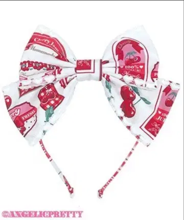 Angelic Pretty Cherry Jam Label 머리띠 시로