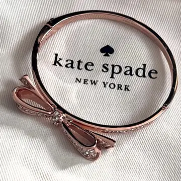 kate spade NEW YORK 리본 모티브 뱅글 핑크 골드