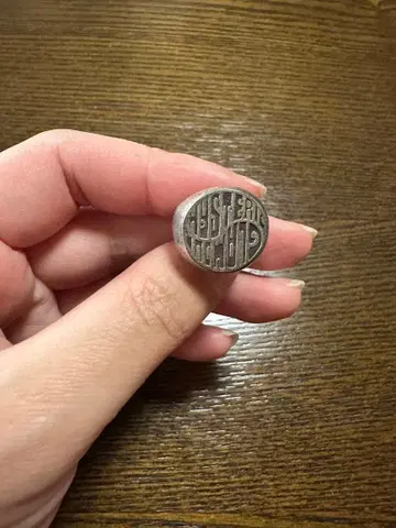 HYSTERIC GLAMOUR 로고 반지 실버 컬러