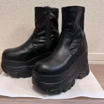 통굽 부츠 +12cm 코스프레 블랙