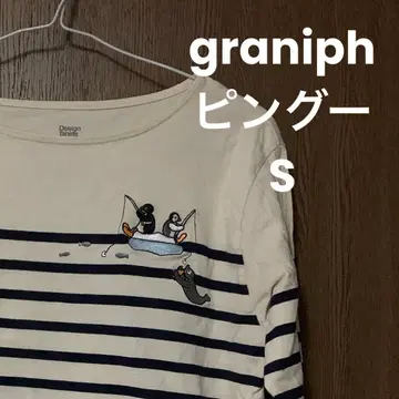 graniph 그라니프 핑구 롱T 자수