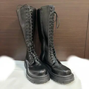 레이스업 롱 부츠 코스프레