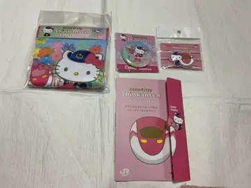 헬로키티 신칸센 캔뱃지 ( Thanks ), 러버 마그넷, 손수건