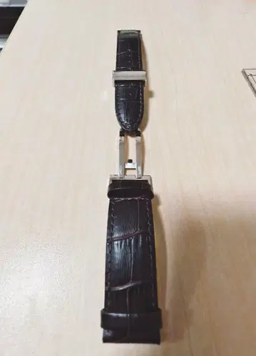 20mm CITIZEN 정품 가죽 벨트 다크 브라운 D 버클