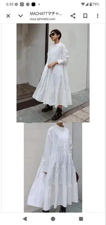 새상품급! 화이트 machatt 마차트 턱시도 원피스
