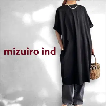 mizuiroind 미즈이로 인드 롤 슬리브 와이드 실루엣 원피스