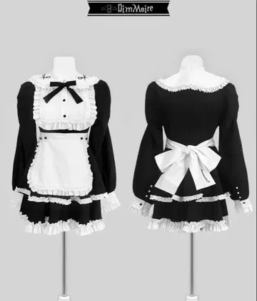DimMoire 절 메이드 원피스 Black&White M 사이즈