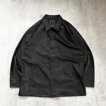 D346 미사용급 KARL KANI 뜨개질 가죽 자켓 블랙 XXL