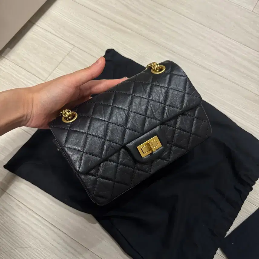 샤넬 2.55 빈티지 미니 블랙 사진 2