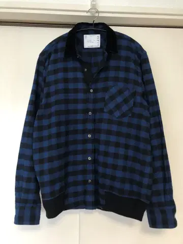 사카이 체크 셔츠 플란넬 셔츠 2017 블루 size 2