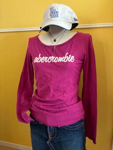 Abercrombie&Fitch y2k 롱T 긴팔 해외 걸 XL 핑크