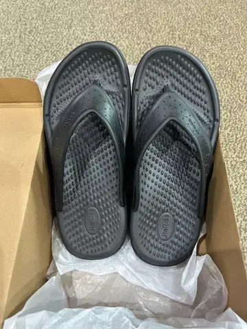 Crocs LiteRide 플립 샌들 블랙 M8