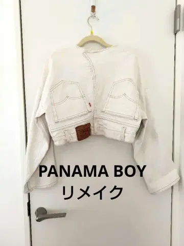 Levi's 리메이크 데님 자켓 크롭 기장 화이트