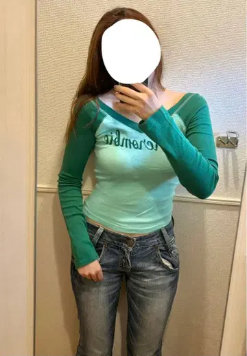 착용컷 있음 Abercrombie&Fitch y2k 긴팔티 해외 걸 M