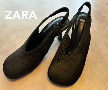 ZARA 가죽 슬링백 슈즈 36