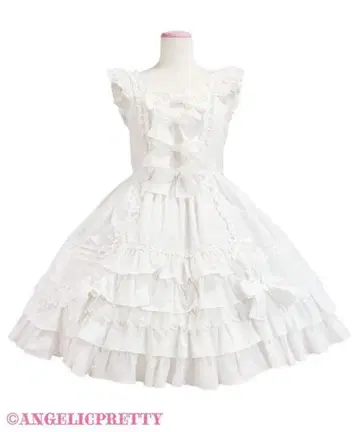 Angelic Pretty Sweet 프릴 오버롤 스커트