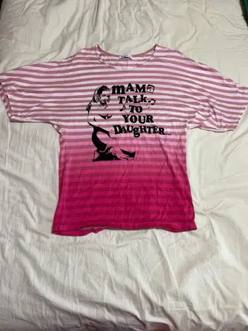 HYSTERIC GLAMOUR 티셔츠 보더 핑크