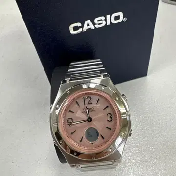 CASIO wave ceptor 손목시계 본체 핑크 다이얼