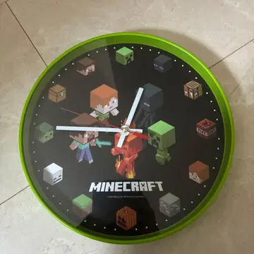 Minecraft 마인크래프트 벽걸이 시계 월 클락