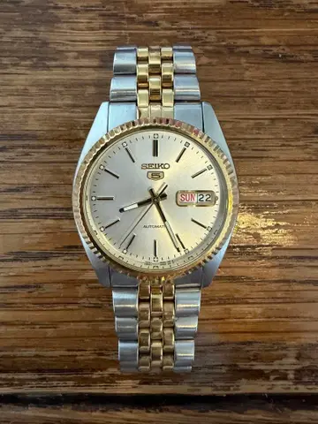 SEIKO 5 자동 와인딩 7s26-0500 세이코 파이브 콤비