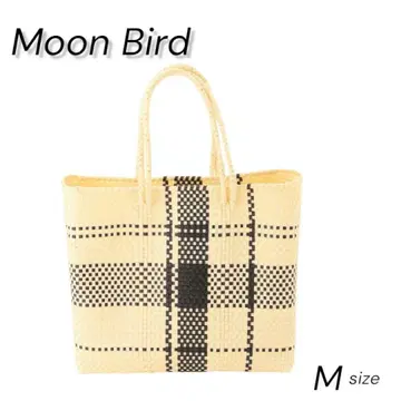 Moon Bird 문버드 손뜨개질 메르카도 백 체크 무늬 Msize