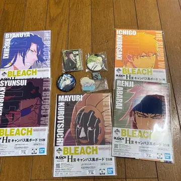 BLEACH 제일복권 H상 캔버스풍 보드 캔뱃지 모음