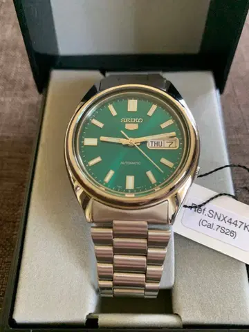 세이코 snx447 7s26-0480 seiko5 그린