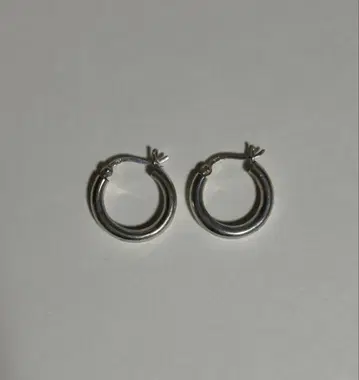 silver925 후프 귀걸이