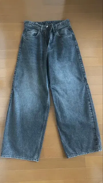 ZARA 와이드 레그 데님 팬츠 그레이 EUR36