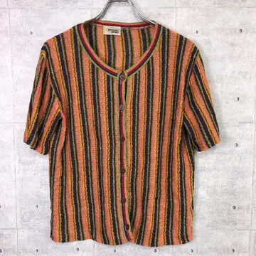 MISSONI SPORT 이탈리아제 구제 의류 스트라이프 니트 가디건
