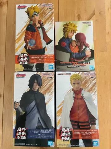 NARUTO 인계 조형 열전 피규어 4종 세트 나루토 사스케 미나토 볼트