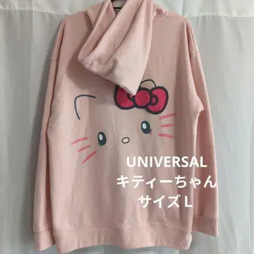 USJ 한정판 Hello Kitty 후드티 핑크 L 사이즈 유니버셜