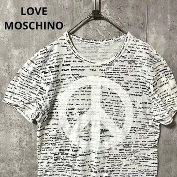 LOVE MOSCHINO 올 패턴 피스 마크 올 패턴 T셔츠 캐주얼