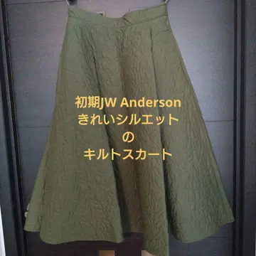 JW ANDERSON UNIQLO 퀼팅 플레어 스커트 카키
