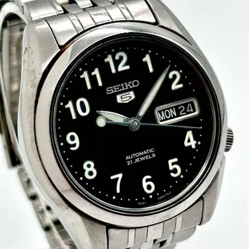 [ 작동 ] SEIKO5 뒷면 투명 자동 시계 7S26-01V0 남성용