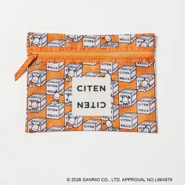 산리오 캐릭터즈 xCITEN 포차코 오렌지 플랫 파우치