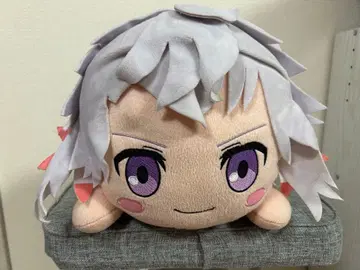 fgo fate 메가 점보 누워있는 봉제 인형 멀린 프라이스 배지