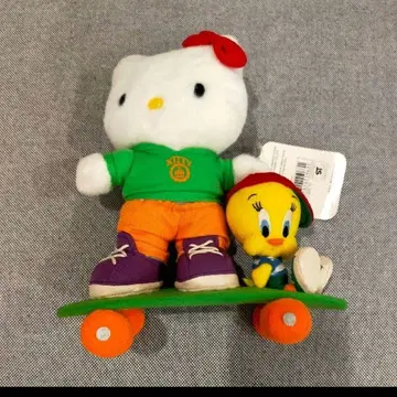 Sanrio 키티 투티 봉제 인형 스케이트보드 레어 초레어