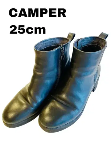 CAMPER 캠퍼 숏부츠 사이드 지퍼 25cm 블랙