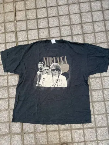 Nirvana 밴드 티셔츠 Anvil 2XL 블랙